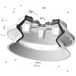 Ventouse 1.5 Soufflets Série PBG Ø 115MM