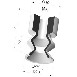 Ventouse 1.5 Soufflets Série 1 Ø 10MM