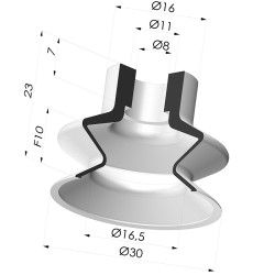 Ventouse 1.5 Soufflets Série 1 Ø 30MM