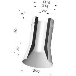 Ventosa Plana Serie 7 Ø 20MM