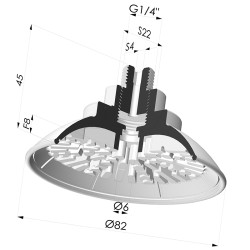 Ventouse Plate Série 7R Ø 82MM