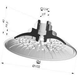 Ventouse Plate Série 7R Ø 102MM