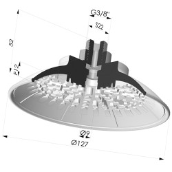 Ventouse Plate Série 7R Ø 127MM
