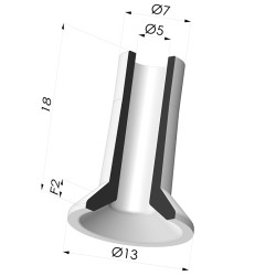 Flachsauggreifer Serie 7 Ø 12,9MM