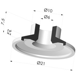 Flachsauggreifer Serie 7 Ø 21MM