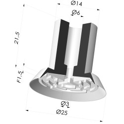 Flachsauggreifer Serie 7 Ø 25MM