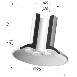 Flachsauggreifer Serie 7 Ø 26MM