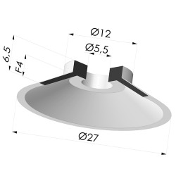 Flachsauggreifer Serie 7 Ø 27MM