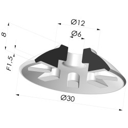 Flachsauggreifer Serie 7 Ø 30MM
