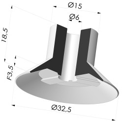 Flachsauggreifer Serie 7 Ø 34MM