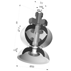 Flachsauggreifer  Serie 7 Ø 35MM