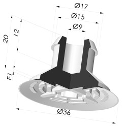 Flachsauggreifer Serie 7 Ø 36MM