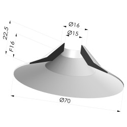 Ventouse Plate Série 7 Ø 70MM