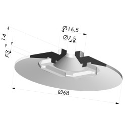 Flachsauggreifer Serie 7 Ø 68MM