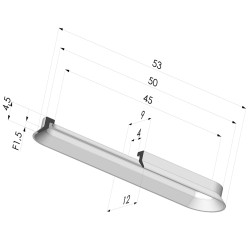Ovale Sauggreifer  Serie 4 53x12MM