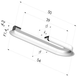 Ovaler Sauggreifer Serie 4 54x18MM