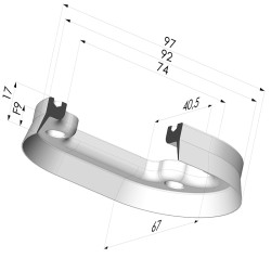 Ovale Sauggreifer  Serie 4 97x65MM