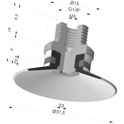 Ventouse Plate Série 9 Ø 31.5MM