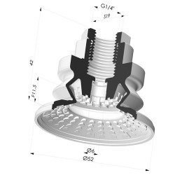 Ventouse 1.5 Soufflets Série 8R Ø 52MM