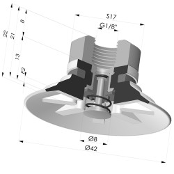 Ventosa Piatta Serie 90 Ø 42,3MM