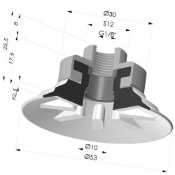 Ventosa Piatta Serie 90 Ø 53MM