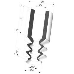 Ventosa 2.5 Fole Série 8 Ø 4MM