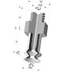 Ventosa 1.5 Fuelles Serie 91 Ø 6MM