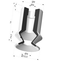 Ventosa 1.5 Fuelles Serie 91 Ø 10,5MM