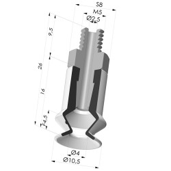 Ventosa 1.5 Fuelles Serie 91 Ø 10,5MM