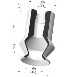 Ventosa 1.5 Fuelles Serie 91 Ø 10,2MM