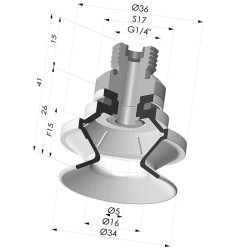 Ventosa 1.5 Fuelles Serie 91 Ø 34MM
