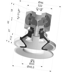 Ventosa 1.5 Fuelles Serie 91 Ø 40MM