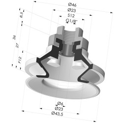 Ventosa 1.5 Fuelles Serie 91 Ø 40MM