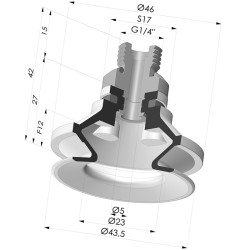 Ventosa 1.5 Fuelles Serie 91 Ø 40MM