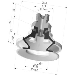 Ventosa 1.5 Fuelles Serie 91 Ø 40MM
