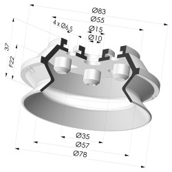 Ventosa 1.5 Fuelles Serie 91 Ø 75MM