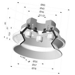 Ventosa 1.5 Fuelles Serie 91 Ø 75MM