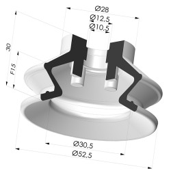 Ventosa 1.5 Fuelles Serie 97B Ø 52.5MM