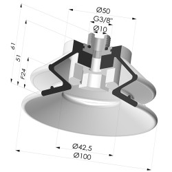 Ventosa  1.5 Fuelles Serie 97B Ø 100MM