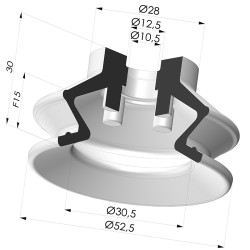 Ventosa 1.5 Fuelles Serie 97C Ø 52.5MM