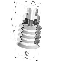 Ventosa 4.5 Fuelles Serie 92 Ø 20MM