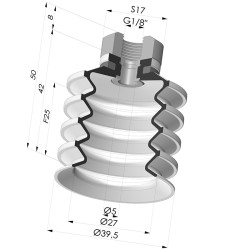 Ventosa 4.5 Fuelles Serie 92 Ø 40MM