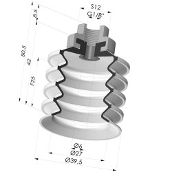 Ventosa 4.5 Fuelles Serie 92 Ø 40MM