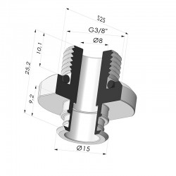 Inserto Desmontable Macho 3/8G
