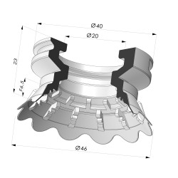 Ventouse Plate Série 7 Ø 46MM