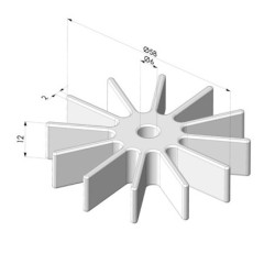 Wheel 12 teeth series RD Ø 58 mm