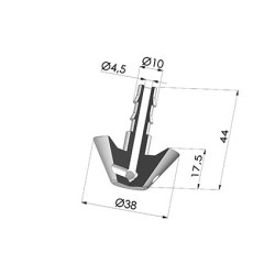 Tête d'Aspiration Coupelle Série TAC - Øext 38MM