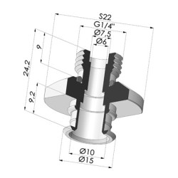 Separable Male Fitting 1/4G