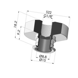 Insert Démontable Femelle 1/8G - avec Filtre