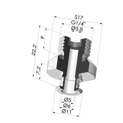 Conexión Desmontable Macho 1/4G - con Filtro